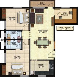 Project Image of 728.0 - 1500.0 Sq.ft 2 BHK Apartment for buy in SPS Brownstar