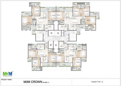 Project Image of 1605.0 - 2670.0 Sq.ft 3 BHK Apartment for buy in M3M Crown