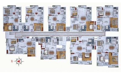 Mega Aadya Palace Aadya Palace Block B Cluster Plan from 1st to 5th Floor 1
