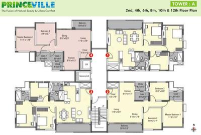 Project Image of 915.0 - 1160.0 Sq.ft 2 BHK Apartment for buy in Kumar Princeville