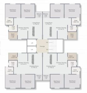 Project Image of 577.38 - 635.72 Sq.ft 2 BHK Apartment for buy in Nirman Zillion Sparsh