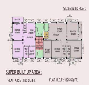 Project Image of 885.0 - 1325.0 Sq.ft 2 BHK Apartment for buy in Sree Krishna Apartment
