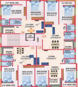 Project Image of 743.0 - 804.0 Sq.ft 2 BHK Apartment for buy in M A H Jai Ganesh Apartment 1