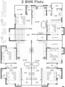 Project Image of 552.0 - 555.0 Sq.ft 2 BHK Apartment for buy in Vrundavan Appartment