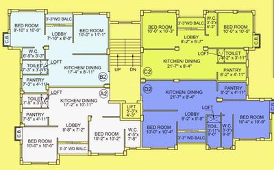 Project Image of 852.0 - 938.0 Sq.ft 2 BHK Apartment for buy in P Pearl Residency