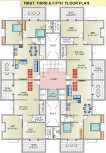 Project Image of 1030.0 - 1063.0 Sq.ft 2 BHK Apartment for buy in Kohinoor Saheels Residency