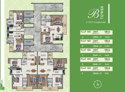 Project Image of 540.0 - 1990.0 Sq.ft 1 BHK Apartment for buy in NK Palm Vista Forest