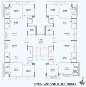 Project Image of 607.95 - 616.34 Sq.ft 2 BHK Apartment for buy in Siyaram Shyam Yamuna