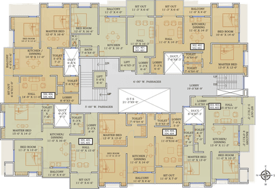 Project Image of 977.41 - 1424.49 Sq.ft 1 BHK Apartment for buy in Lahoti Rukmini Heights
