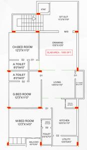 Project Image of 0.0 - 1855.0 Sq.ft 3 BHK Apartment for buy in Prred Trayi Nilayam