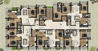 Project Image of 706.44 - 1059.6 Sq.ft 2 BHK Apartment for buy in Shri Mookambika Ambika