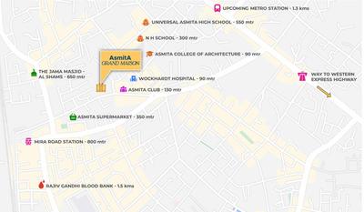 Project Image of 486.96 - 727.64 Sq.ft 1 BHK Apartment for buy in Asmita Grand Maison