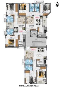 Sivarams Balaji Flats Balaji Flats Cluster Plan For Typical Floor 1