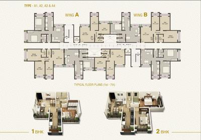 Project Image of 400.0 - 507.0 Sq.ft 1 BHK Apartment for buy in K K Park Phase I