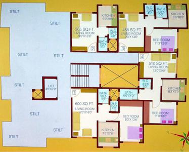 Gurudatt Chandrabhaga Residency Cluster Plan 1