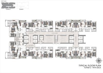 Project Image of 750.0 - 1197.0 Sq.ft 2 BHK Apartment for buy in Ajmera Manhattan Building 3A And 3B