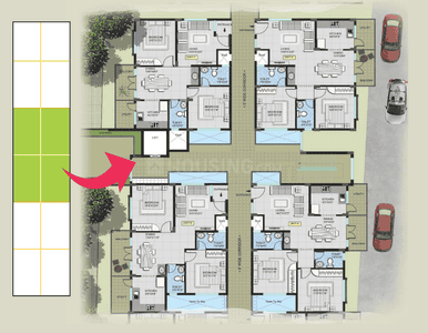 Project Image of 1061.0 - 1960.0 Sq.ft 2 BHK Apartment for buy in My Home The Greens SLR Cassia Court
