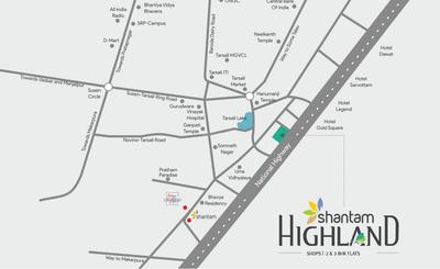 Project Image of 567.8 - 870.0 Sq.ft 2 BHK Apartment for buy in Vraj Shantam Highland