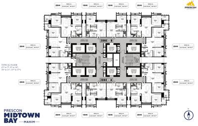 Project Image of 365.0 - 1180.0 Sq.ft 1 BHK Apartment for buy in Prescon Midtown Bay