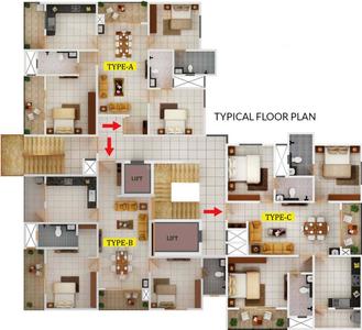 Project Image of 1129.0 - 1478.0 Sq.ft 2 BHK Apartment for buy in MPS Aambience