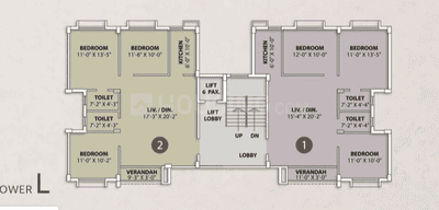 Project Image of 800.0 - 1360.0 Sq.ft 2 BHK Apartment for buy in Tirupati Paradise