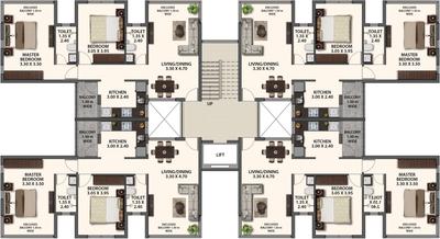 Project Image of 0.0 - 1159.27 Sq.ft 2 BHK Apartment for buy in Hindustan Serene Hills