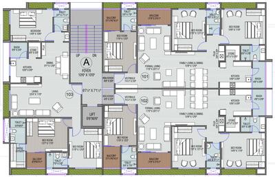 Project Image of 1148.0 - 1221.0 Sq.ft 3 BHK Apartment for buy in Square Samvat Residency