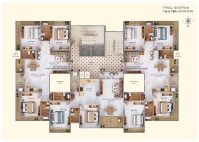 Project Image of 1273.75 - 1279.31 Sq.ft 3 BHK Apartment for buy in Anjaneya Ritz