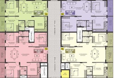 Project Image of 888.02 - 1257.76 Sq.ft 2 BHK Apartment for buy in R H Royal Palms