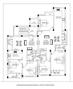 Eeshani Poornimaa Poornimaa Cluster Plan from 1st to 3rd Floor 1