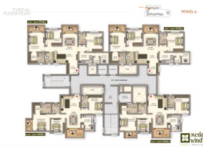 Project Image of 1380.0 - 2502.0 Sq.ft 2 BHK Apartment for buy in Meda East Winds