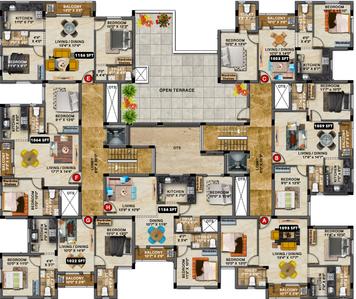 Project Image of 1022.0 - 1154.0 Sq.ft 2 BHK Apartment for buy in Hansa Opal