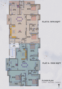 Project Image of 1908.0 - 1976.0 Sq.ft 3 BHK Apartment for buy in Thiyagaraja Krishna