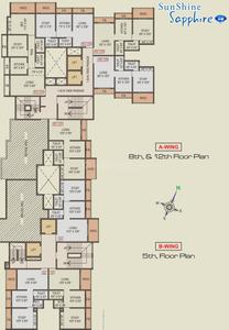 Project Image of 454.0 - 668.0 Sq.ft 1 BHK Apartment for buy in Shantee Sunshine Sapphire Wing A and Wing B