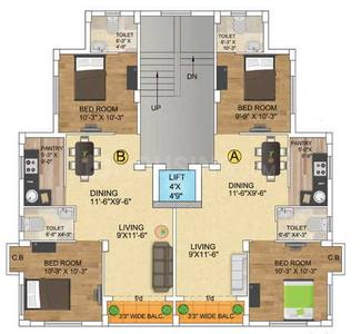Project Image of 815.0 - 1050.0 Sq.ft 2 BHK Apartment for buy in Rajwada Fortuna