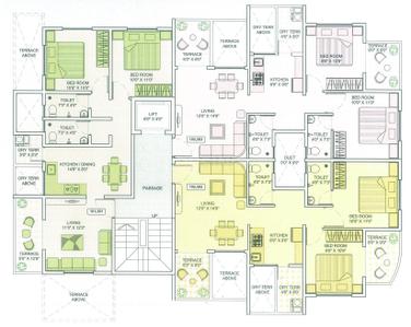 Project Image of 0.0 - 493.0 Sq.ft 2 BHK Apartment for buy in Dolhin Platina