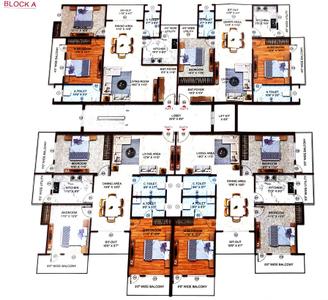 Project Image of 1305.0 - 1924.0 Sq.ft 2 BHK Apartment for buy in R K Prachi Enclave