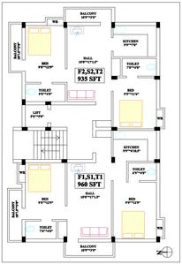 Project Image of 935.0 - 960.0 Sq.ft 2 BHK Apartment for buy in Saravana Flats