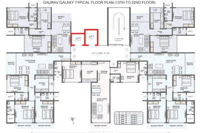 Project Image of 623.0 - 983.0 Sq.ft 2 BHK Apartment for buy in Multi Space Gaurav Galaxy