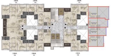 Project Image of 577.27 - 1108.89 Sq.ft 2 BHK Apartment for buy in Global Serenity D Building