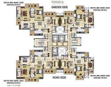 Project Image of 752.0 - 2345.89 Sq.ft 3 BHK Apartment for buy in Ajnara The Belvedere