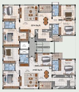 Project Image of 2160.0 - 2214.0 Sq.ft 4 BHK Apartment for buy in Tripatra Aurum