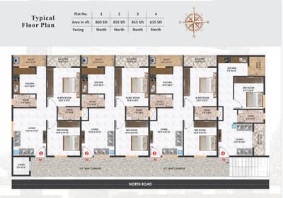 Project Image of 1435 Sq.ft 3 BHK Apartment / Flat for sale in Electronic City for Rs. 7490000