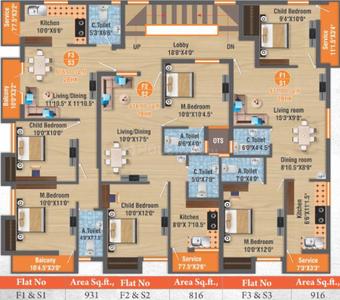 Project Image of 816.0 - 931.0 Sq.ft 2 BHK Apartment for buy in GP Orange Blossom