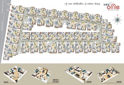Project Image of 940.0 - 1450.0 Sq.ft 2 BHK Apartment for buy in GMC One Apartment