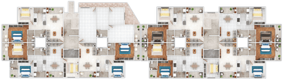 Project Image of 1250.0 - 2000.0 Sq.ft 2 BHK Apartment for buy in MEHER GANGA