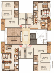 Project Image of 638.3 - 981.67 Sq.ft 2 BHK Apartment for buy in Kumar Palmspring Towers