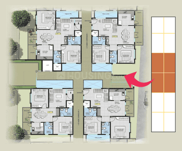 Project Image of 1061.0 - 1960.0 Sq.ft 2 BHK Apartment for buy in My Home The Greens SLR Cassia Court