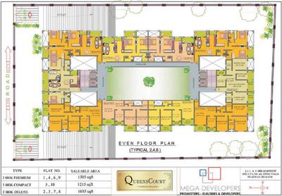 Project Image of 1215.0 - 9000.0 Sq.ft 3 BHK Apartment for buy in Mind Queenscourt