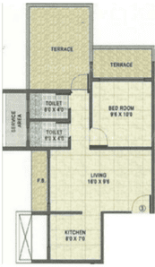 Project Image of 850.0 - 990.0 Sq.ft 1 BHK Apartment for buy in R V Om Sai Residency